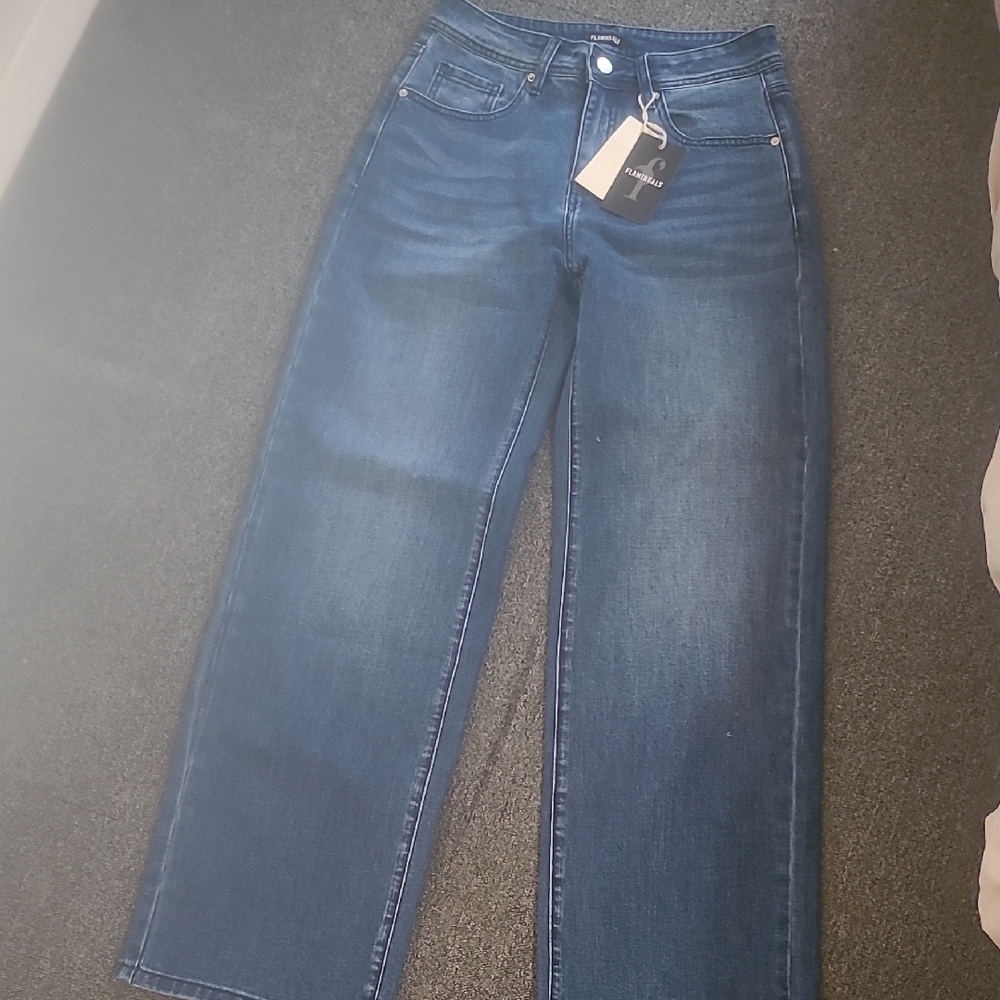 Elegant Indigo Wide Leg Women's Jeans